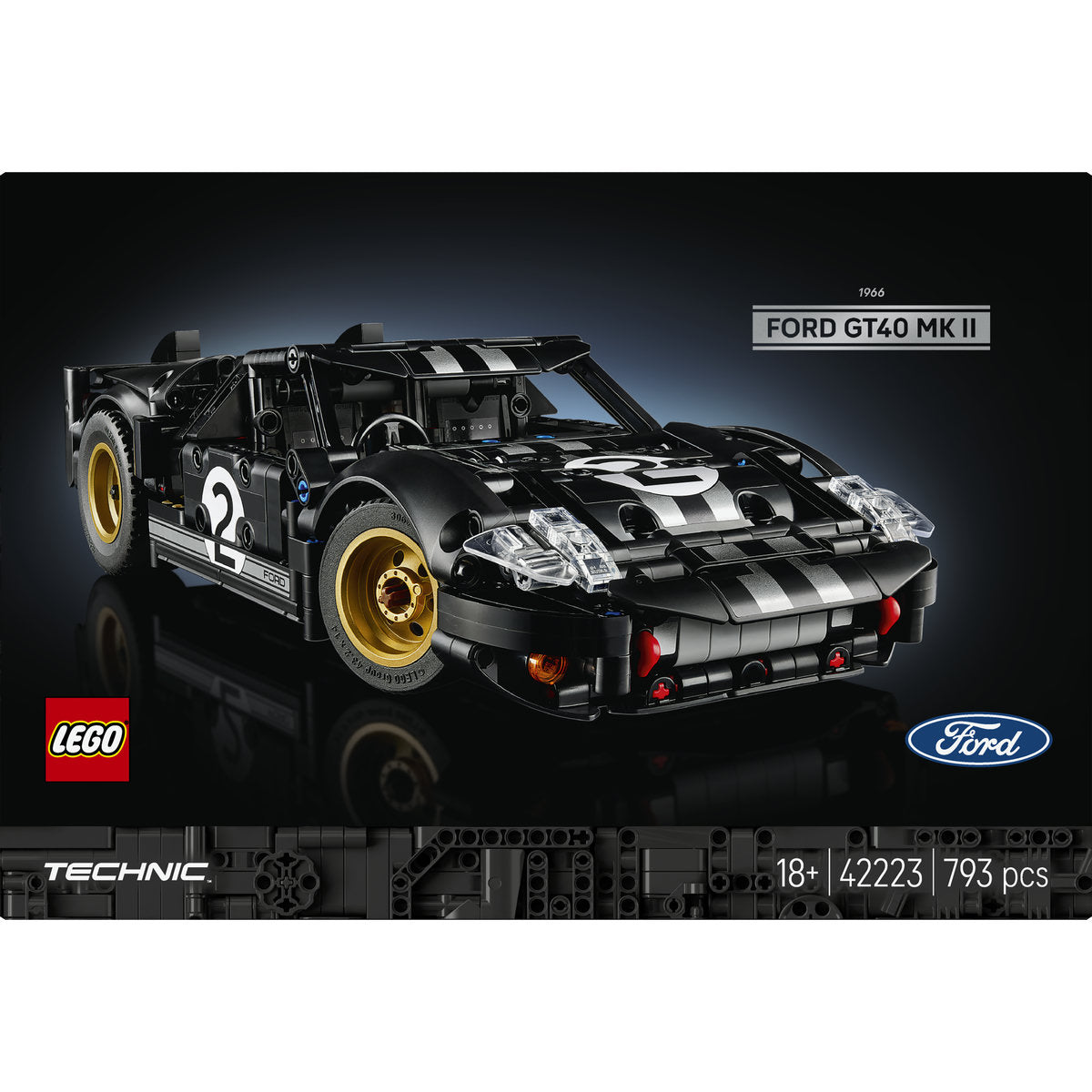 LEGO Technic 1966 Ford GT40 MKII Race Car Set 42223