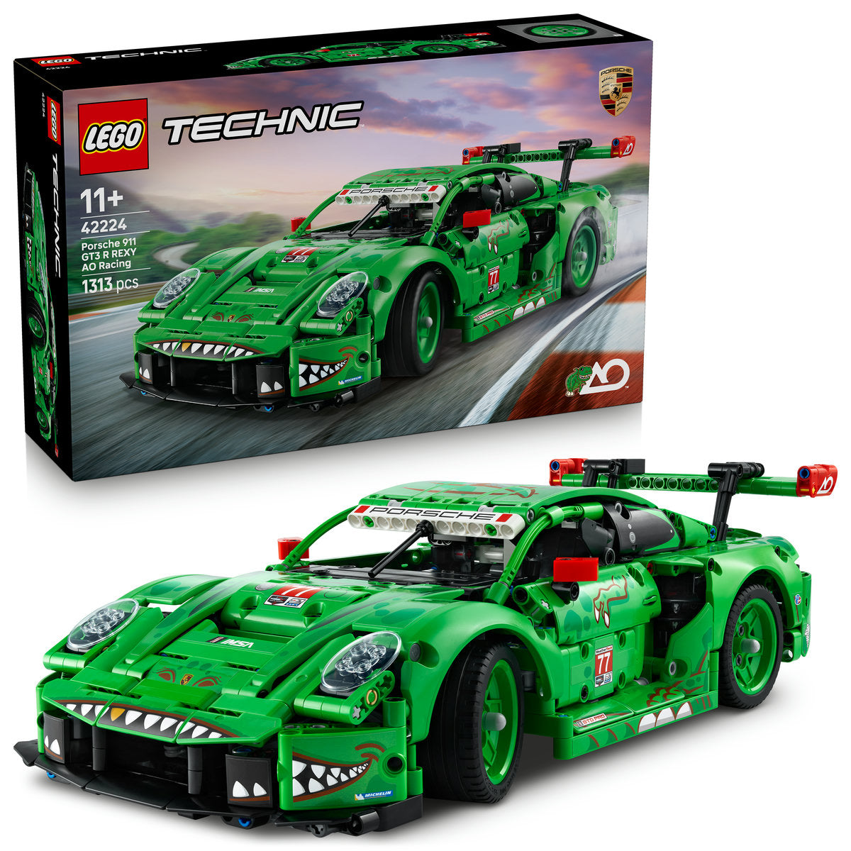 LEGO Technic Porsche 911 GT3 R REXY AO Racing Car 42224
