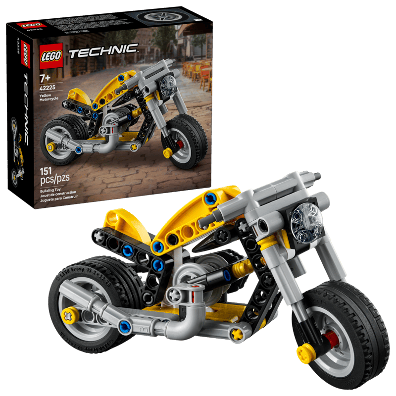 LEGO Technic Yellow Motorbike Toy Model Kit 42225