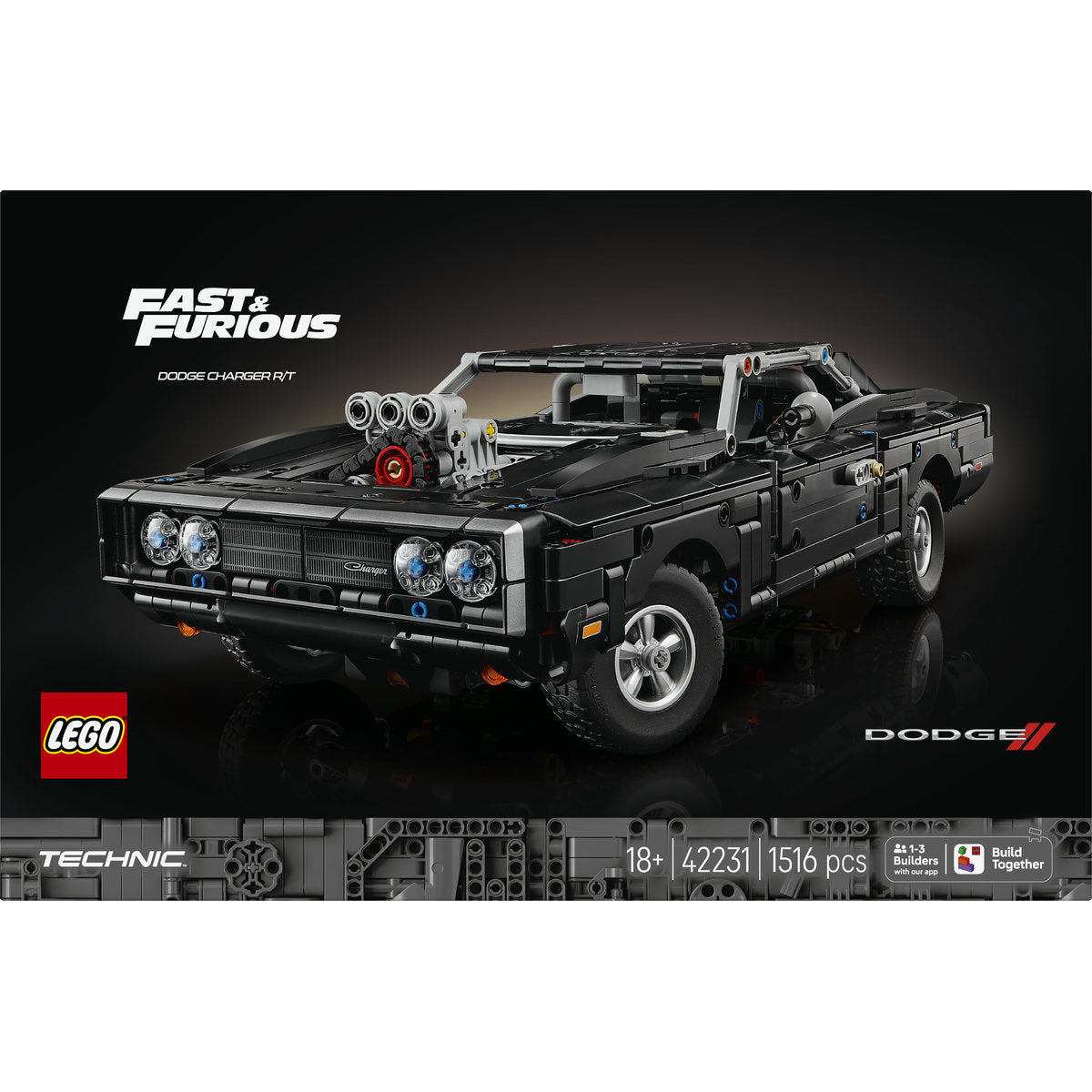LEGO Technic Fast and Furious Dodge Charger Car Building Set 42231