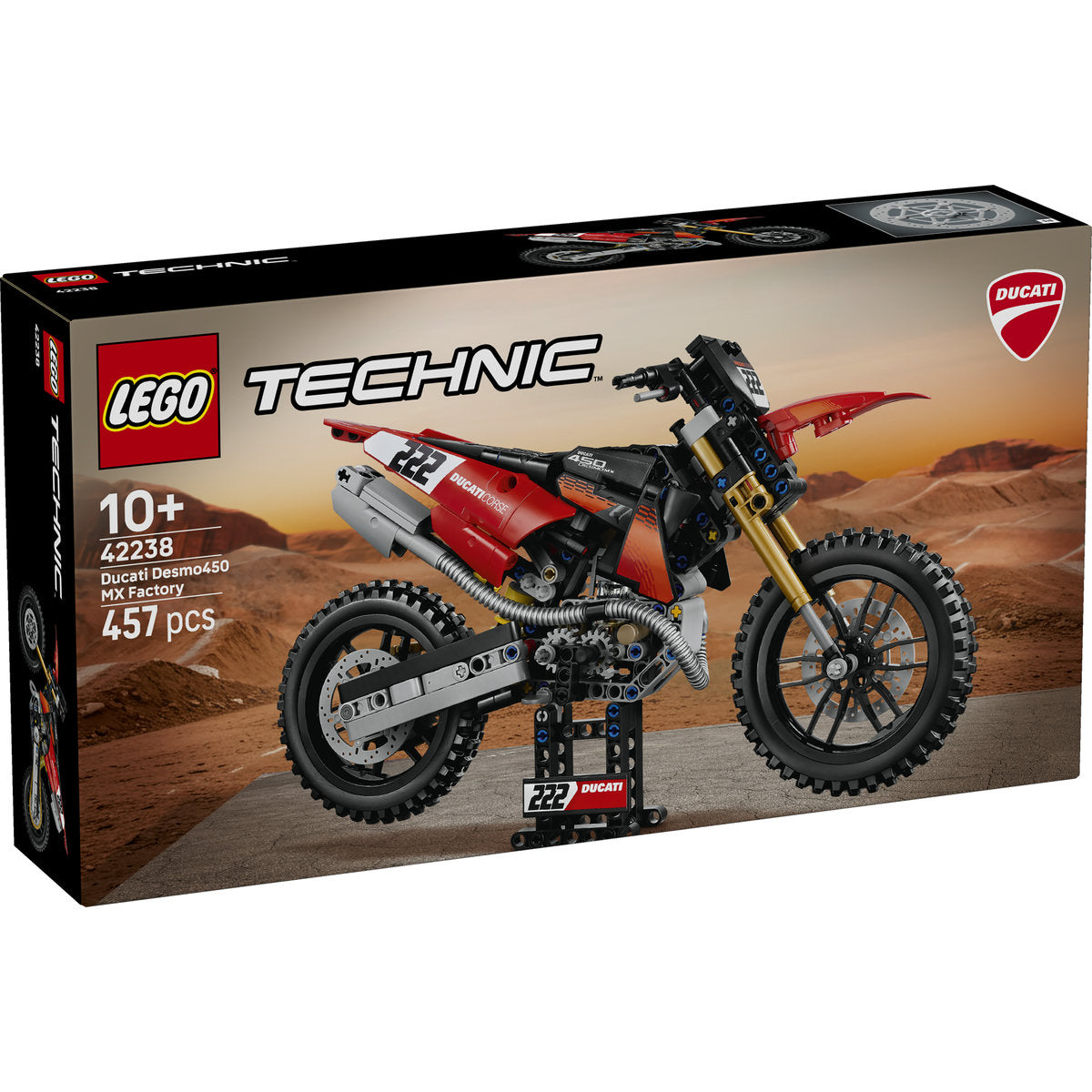 LEGO Technic Ducati Desmo450 MX Factory Motorcycle Building Set 42238