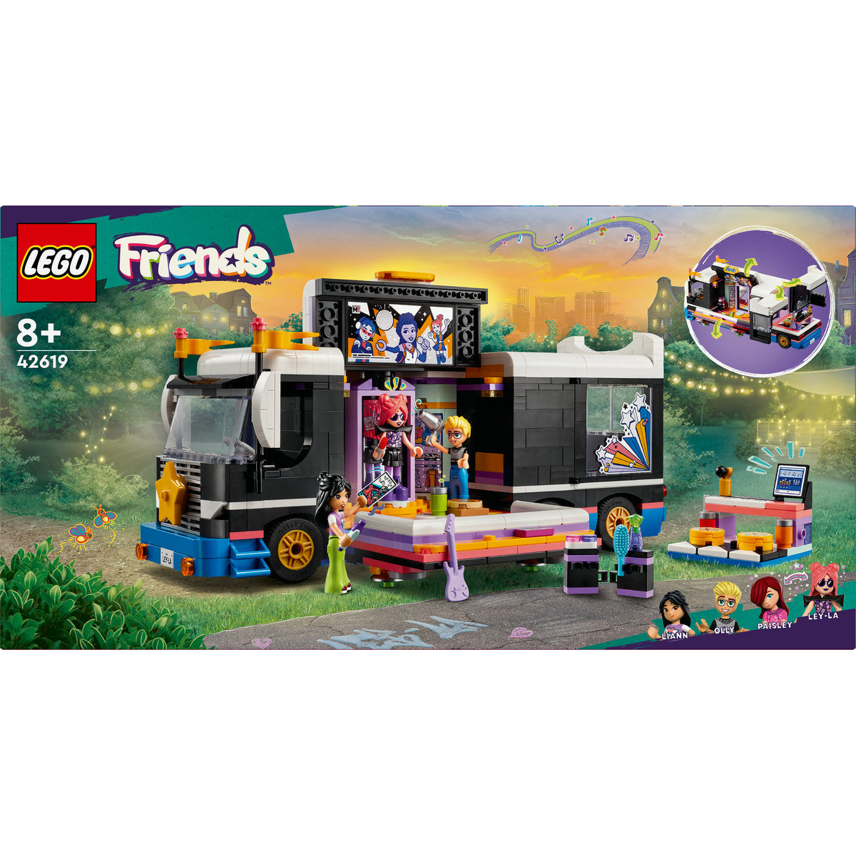 LEGO Friends Pop Star Music Tour Bus Toy Set 42619