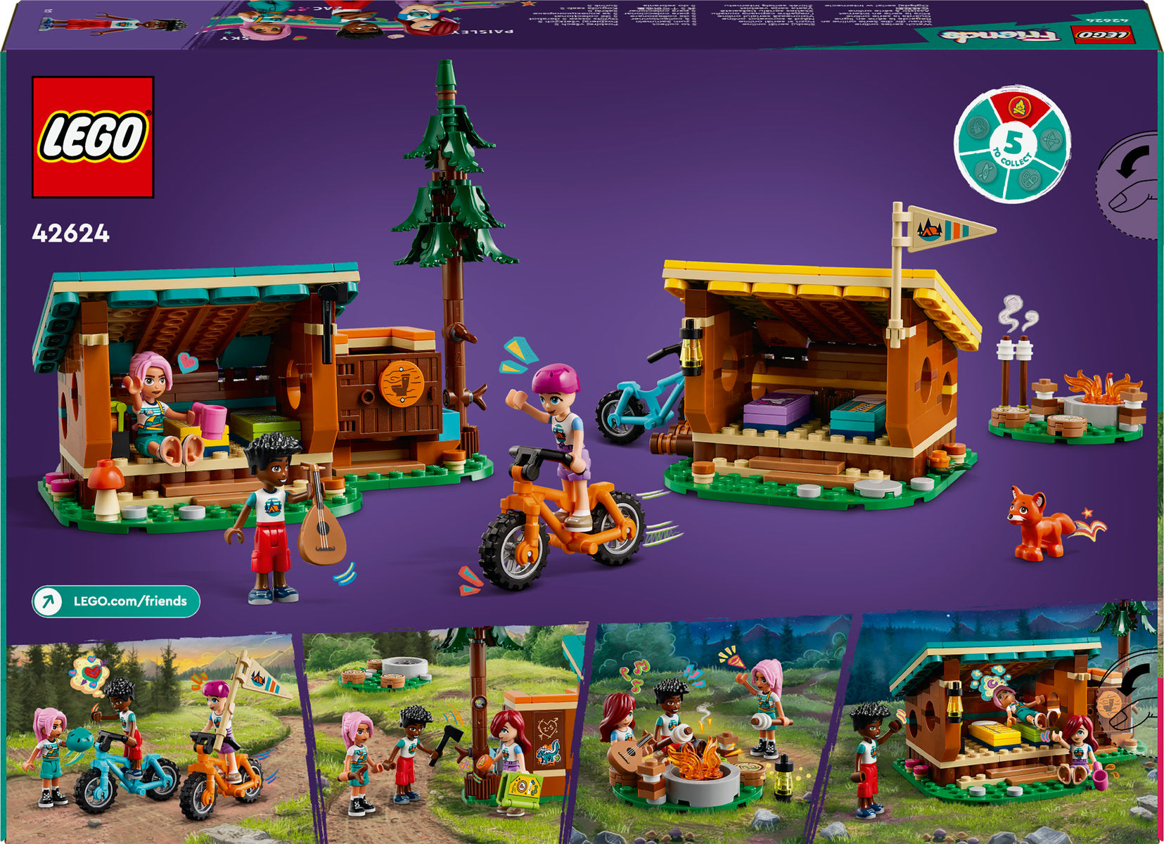 LEGO Friends Adventure Camp Cosy Cabins Set 42624