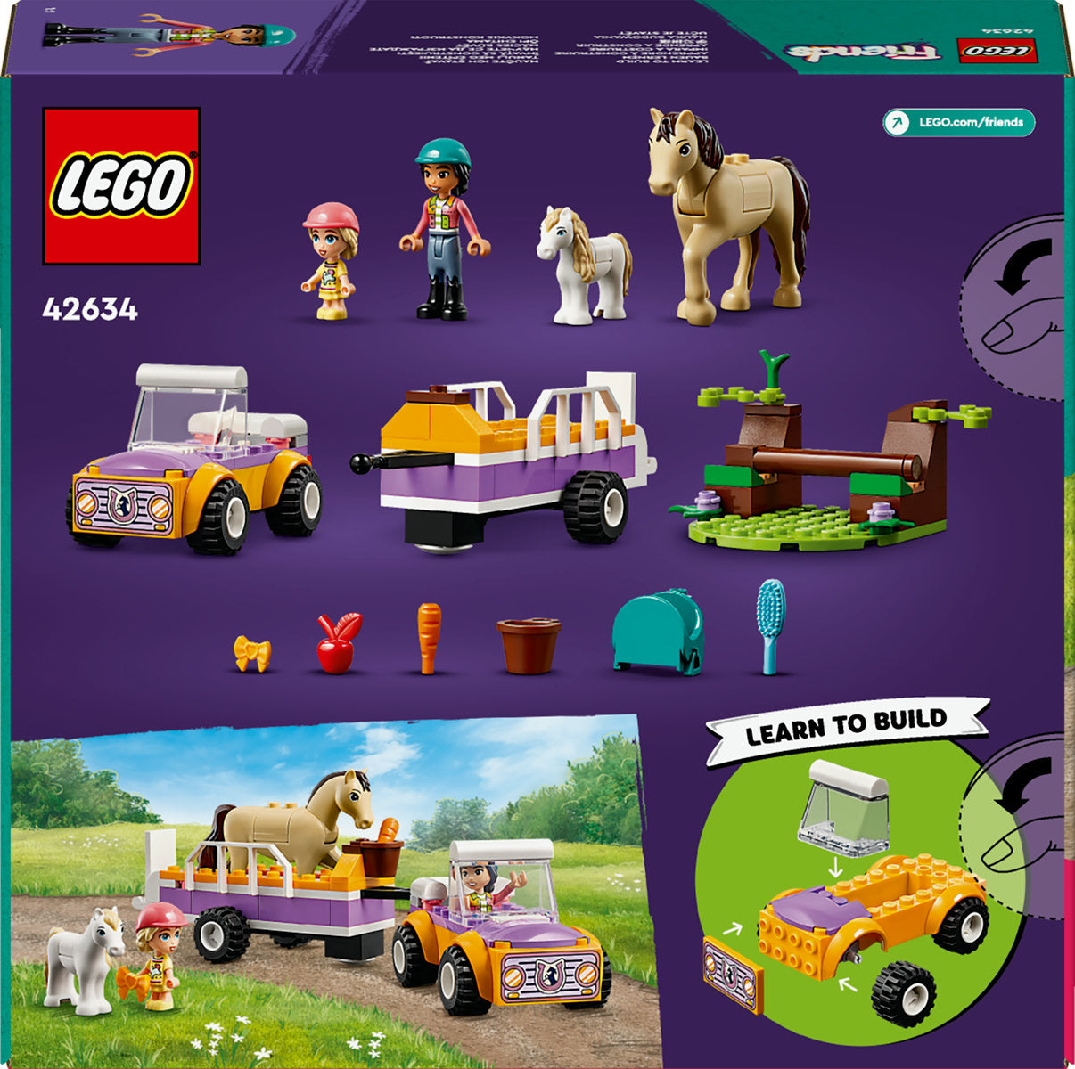 LEGO Friends Horse and Pony Trailer Toy 4+ Set 42634