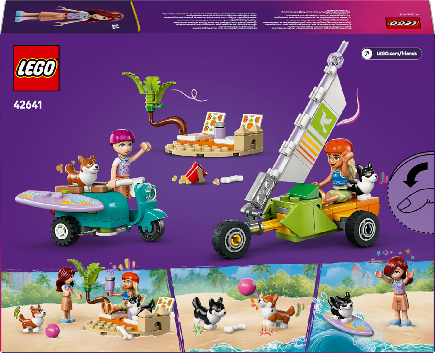 LEGO Friends Surfing Dogs and Scooter Adventure 42641