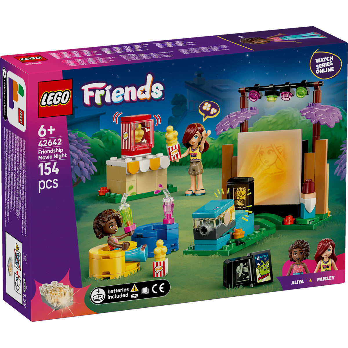 LEGO Friends Friendship Movie Night Pretend-Play Toy Building Kit 42642