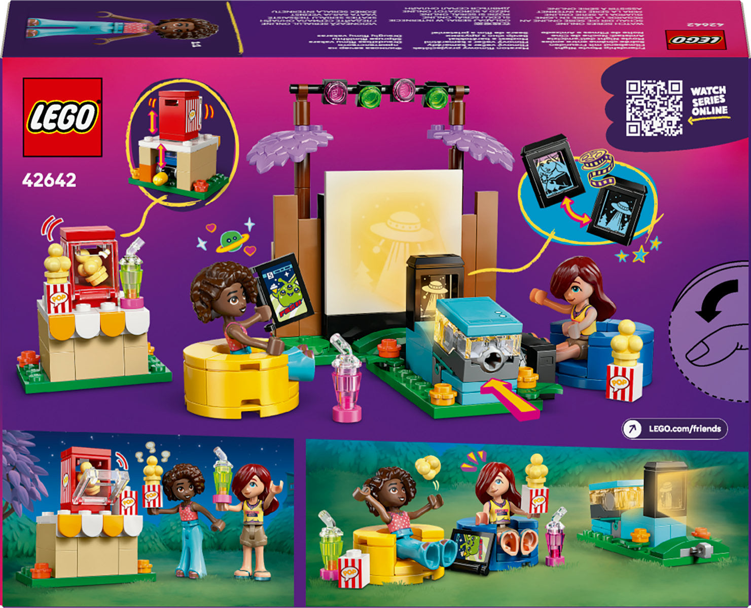 LEGO Friends Friendship Movie Night Pretend-Play Toy Building Kit 42642