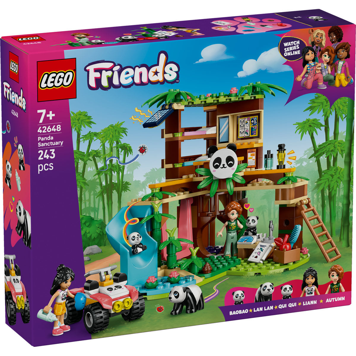 LEGO Friends Panda Sanctuary Animal Care Building Set Toy 42648