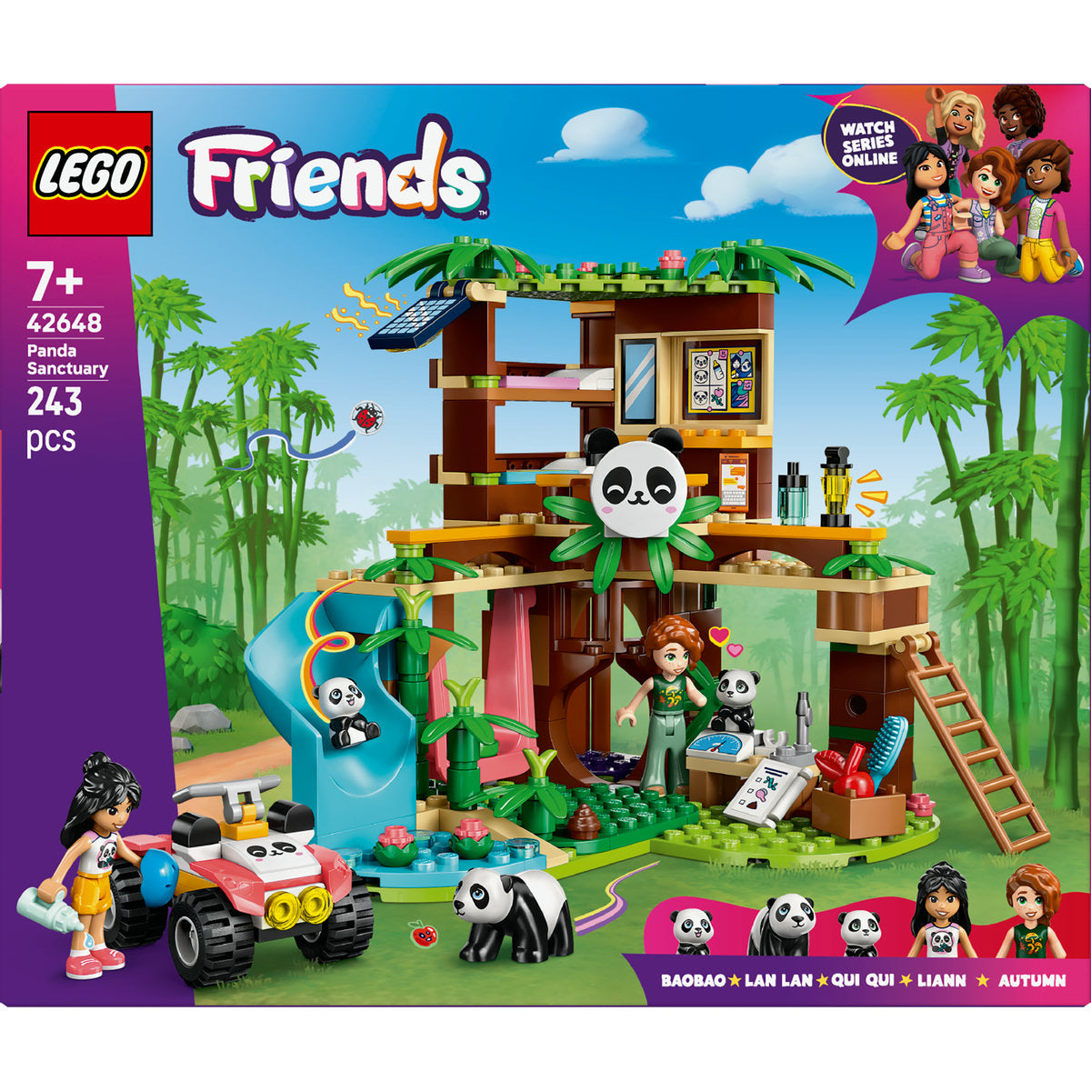 LEGO Friends Panda Sanctuary Animal Care Building Set Toy 42648