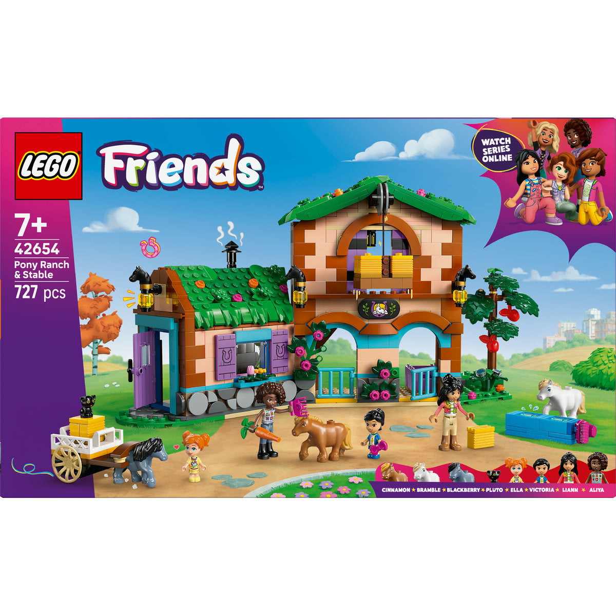 LEGO Friends Pony Ranch & Stable Building Set, Horse Toy Playset 42654