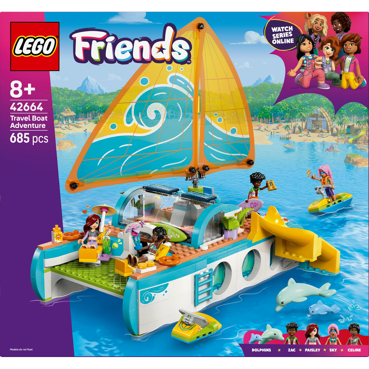 LEGO Friends Travel Boat Adventure Building Kit Role-Play Toy 42664