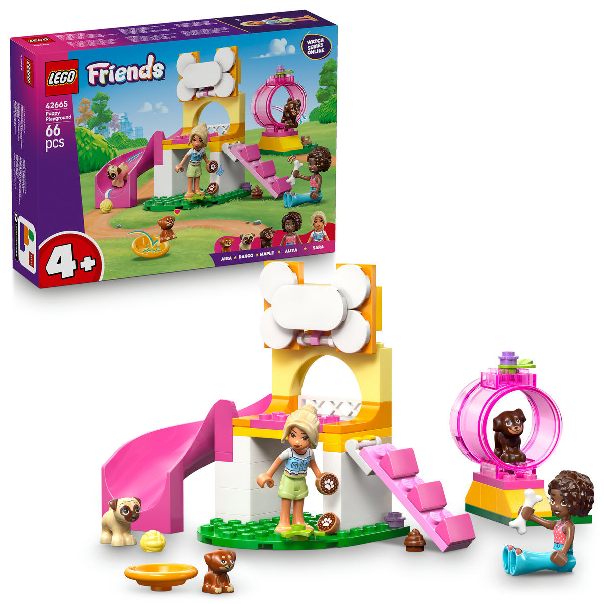LEGO Friends Puppy Playground Building Kit, Dog Toy for Pretend Play 42665
