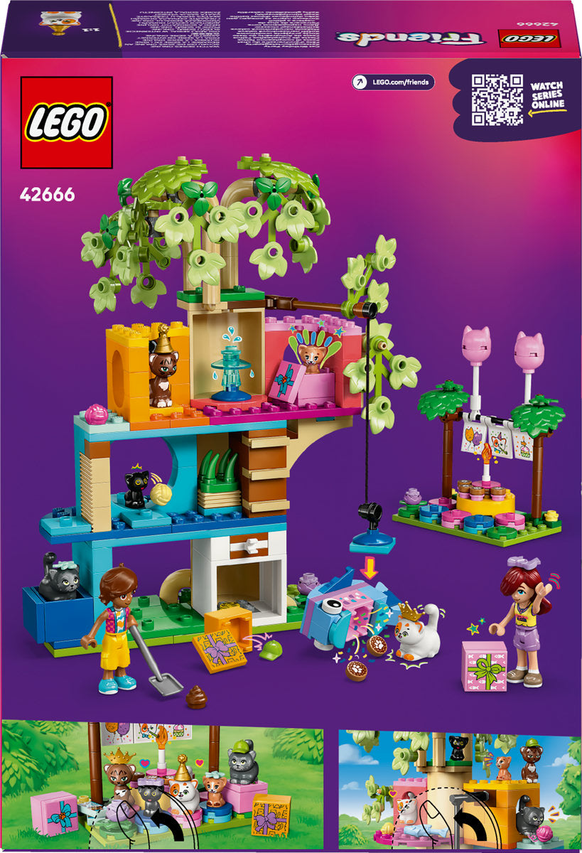 LEGO Friends Cat Birthday Party & Tree House Building Kit Toy 42666