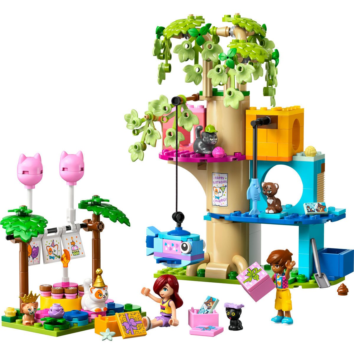 LEGO Friends Cat Birthday Party & Tree House Building Kit Toy 42666