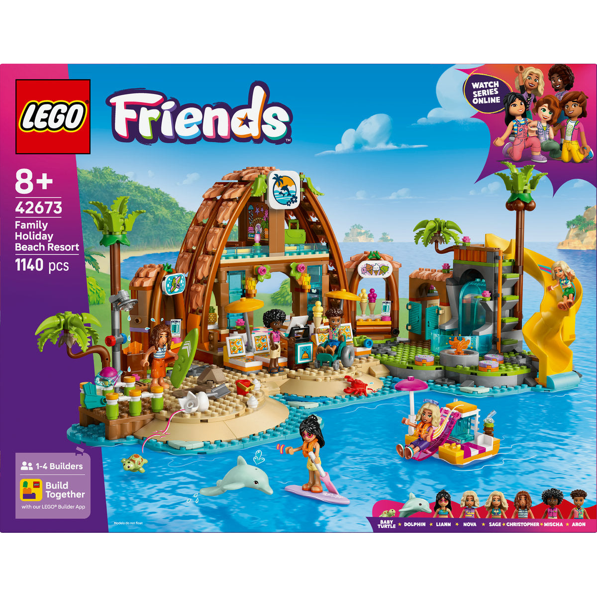 LEGO Friends Family Holiday Beach Resort Building Set 42673