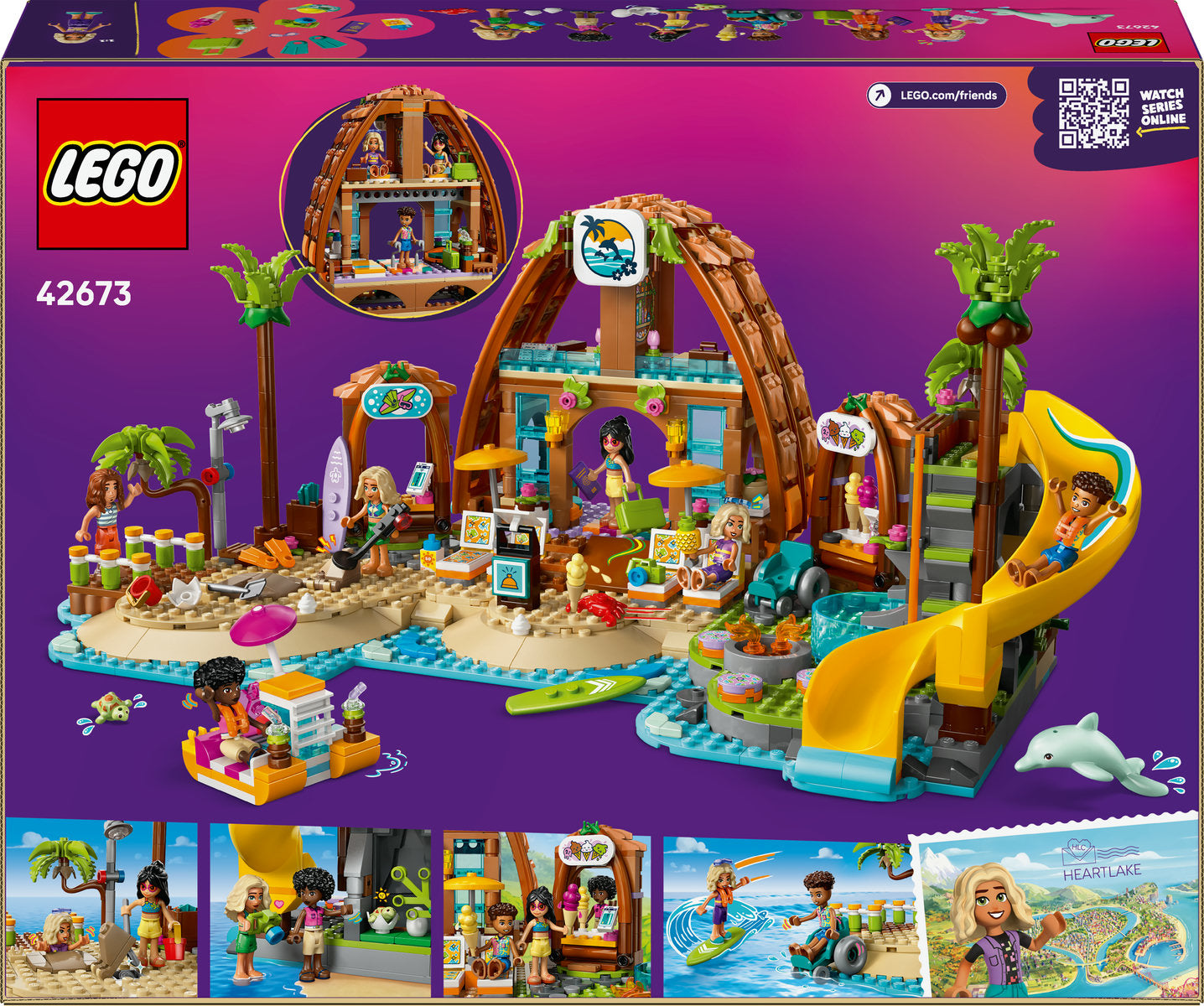 LEGO Friends Family Holiday Beach Resort Building Set 42673