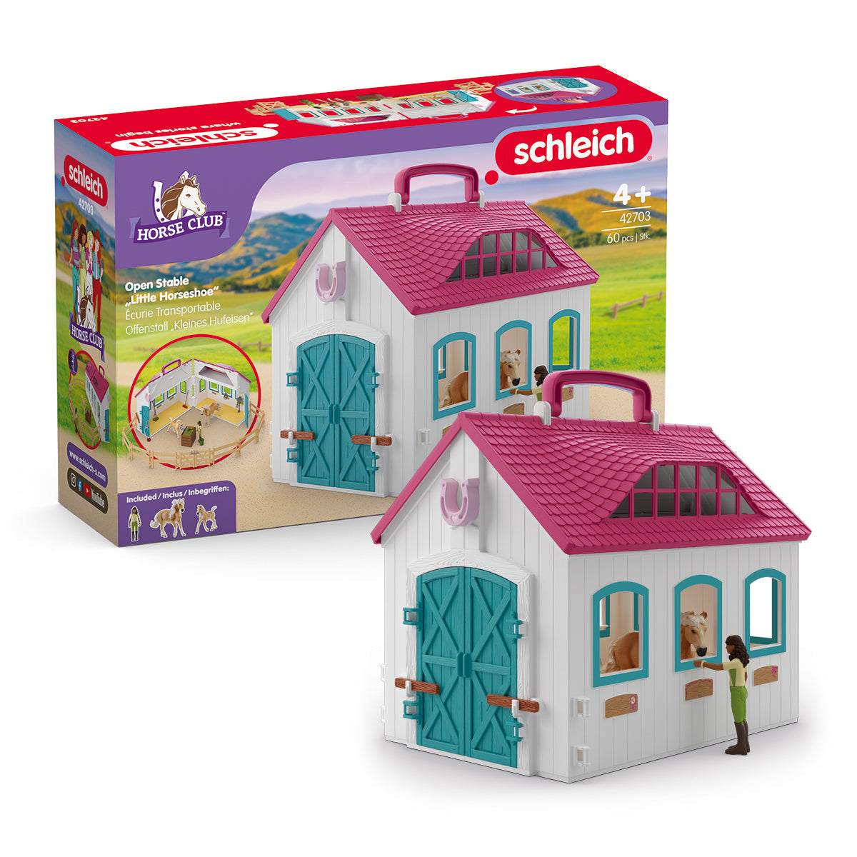 Schleich Horse Club Open Stable Little Horseshoe Playset