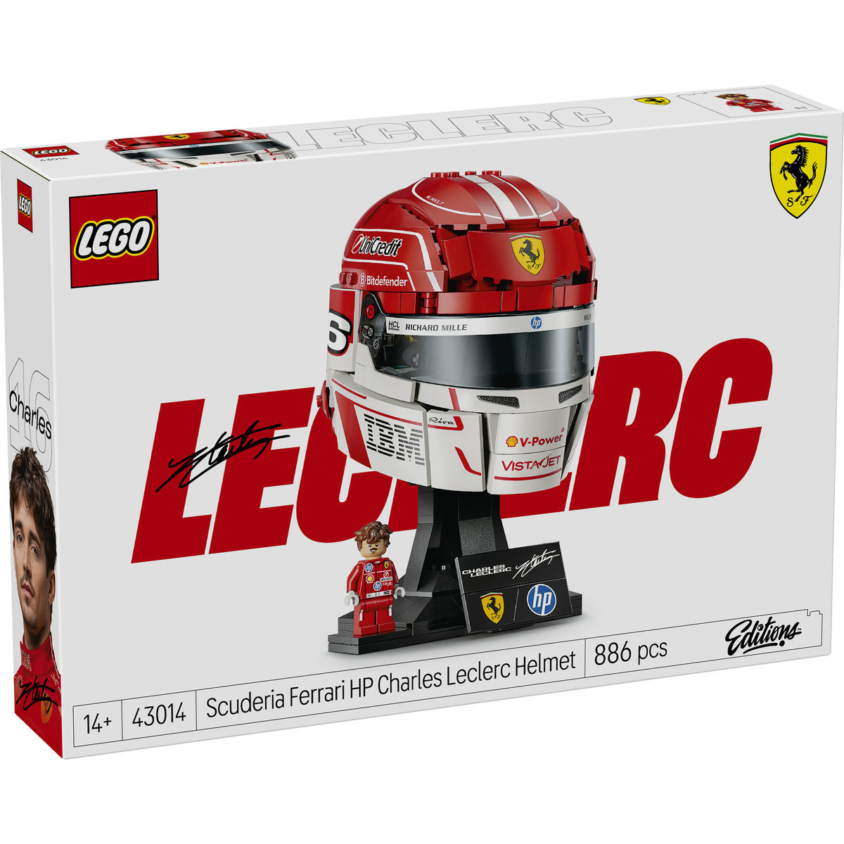 LEGO Editions Scuderia Ferrari HP Charles Leclerc Helmet Set 43014