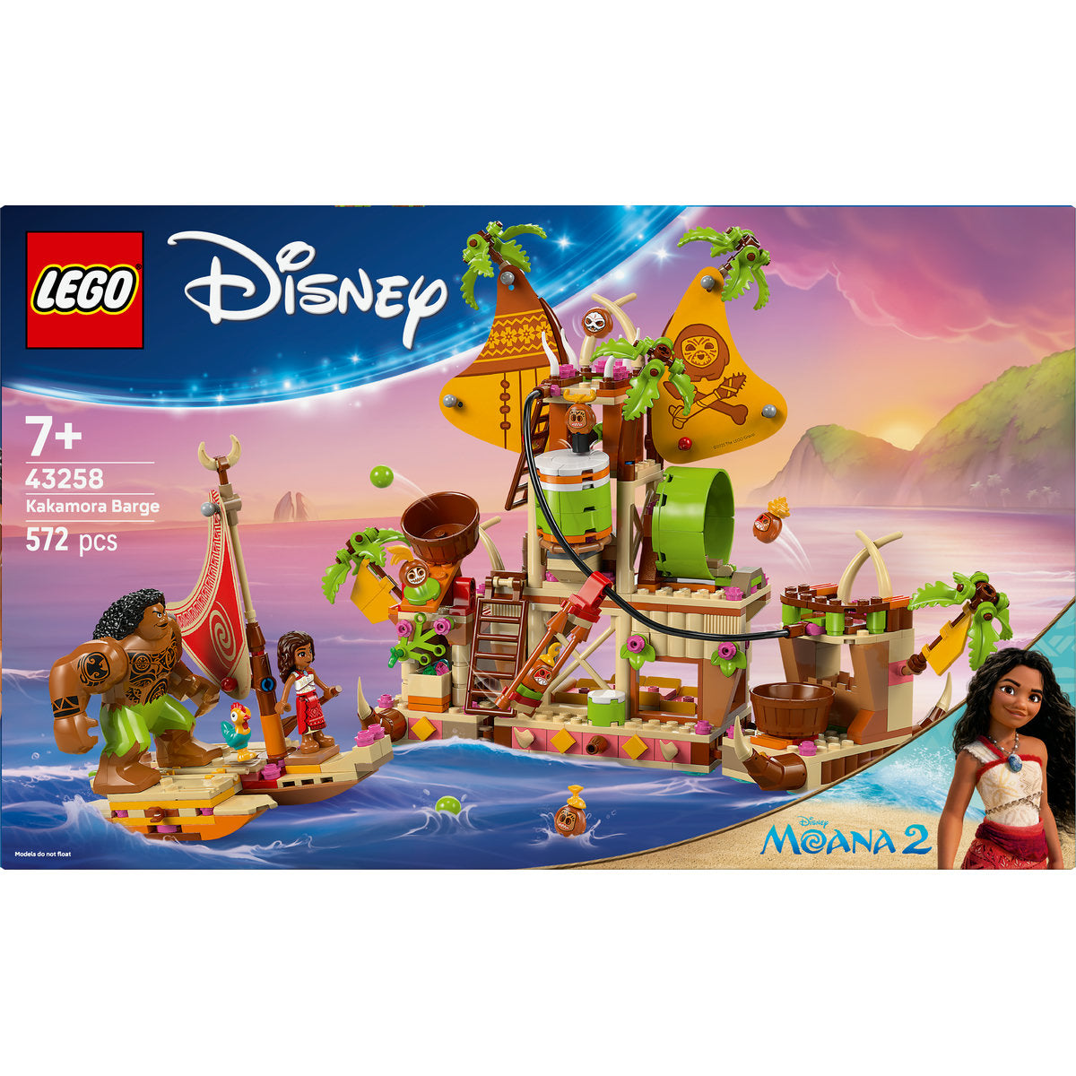 LEGO  Disney Moana 2 Kakamora Barge, Toy Building Set 43258