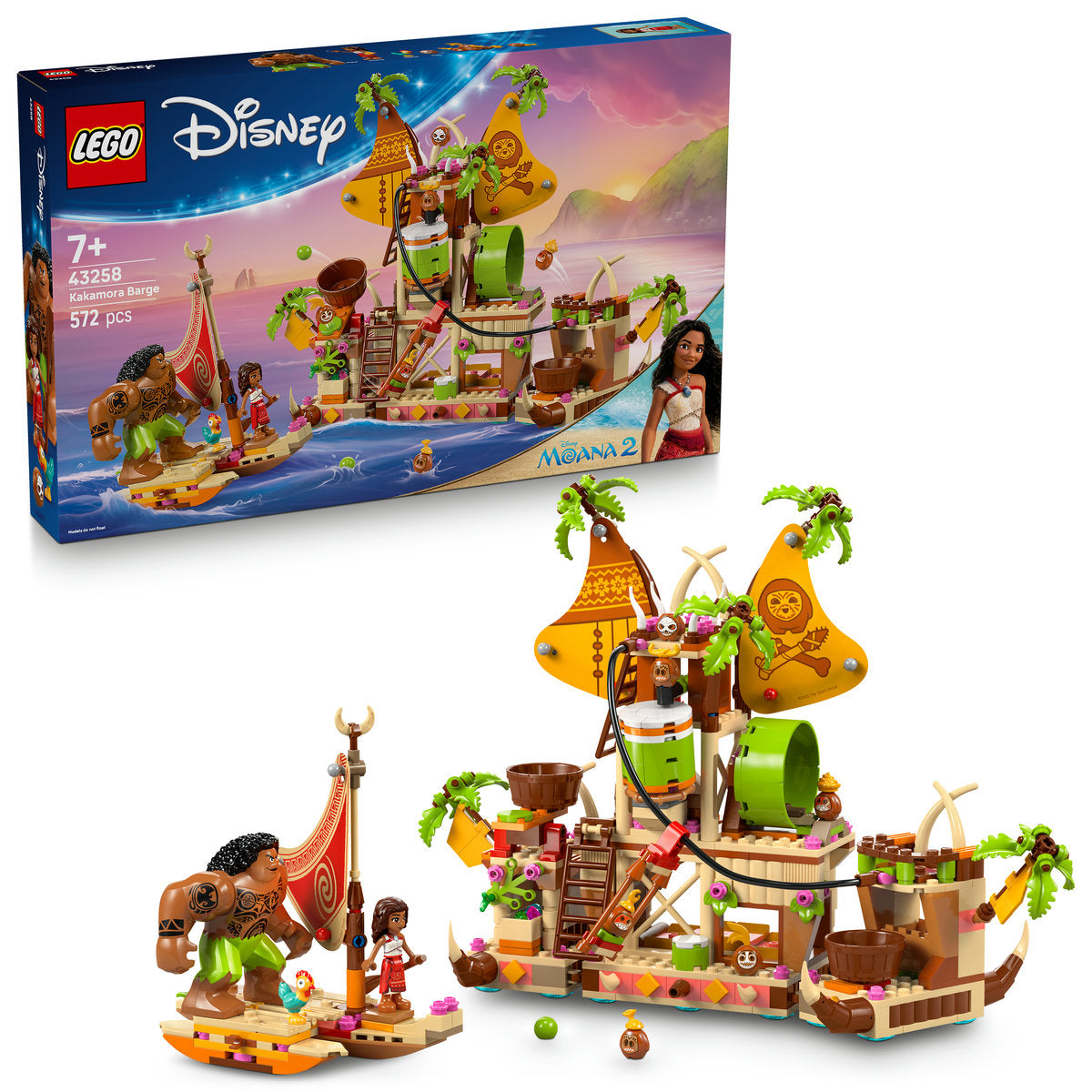 LEGO  Disney Moana 2 Kakamora Barge, Toy Building Set 43258
