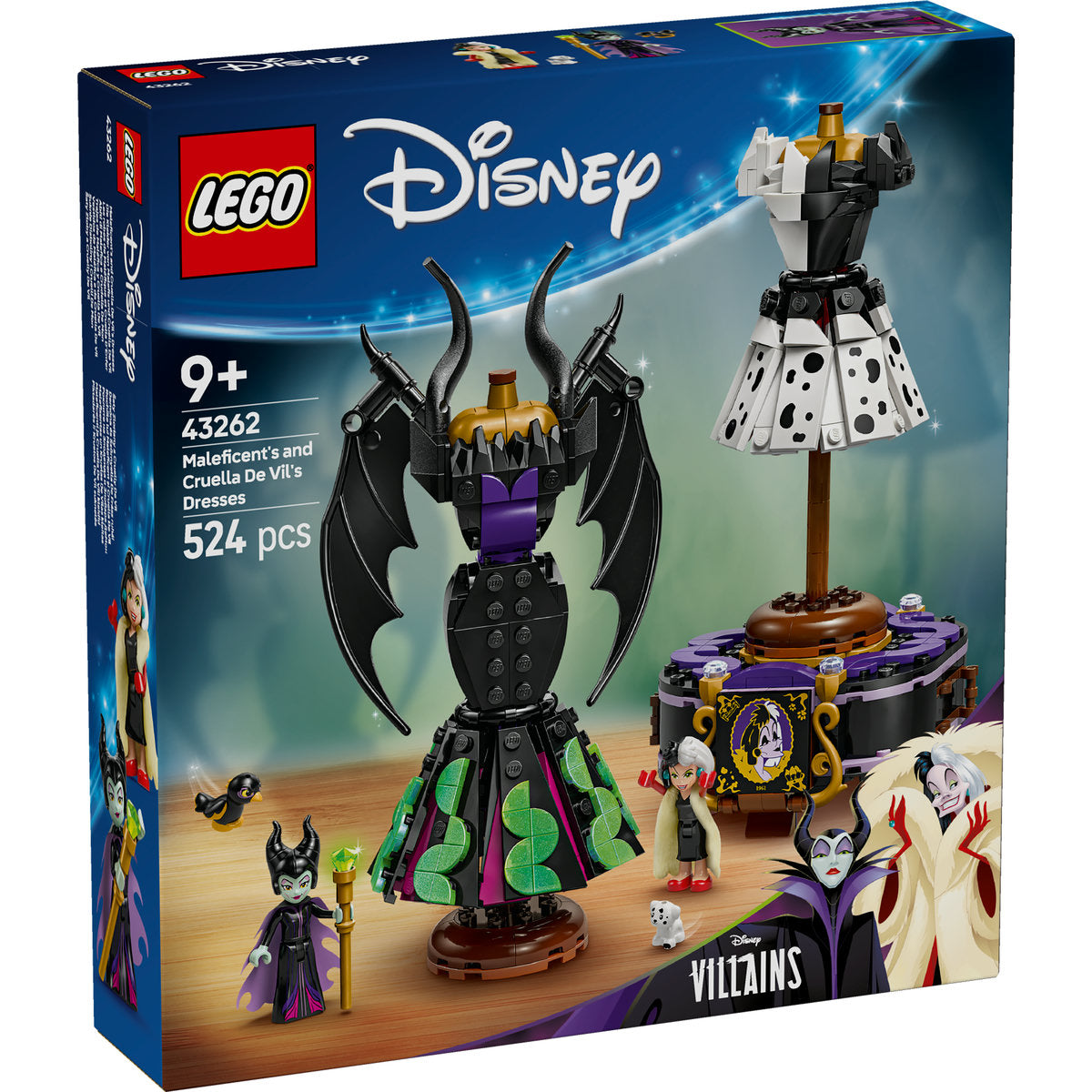 LEGO Disney Villains Maleficent’s and Cruella De Vil’s Dresses 43262