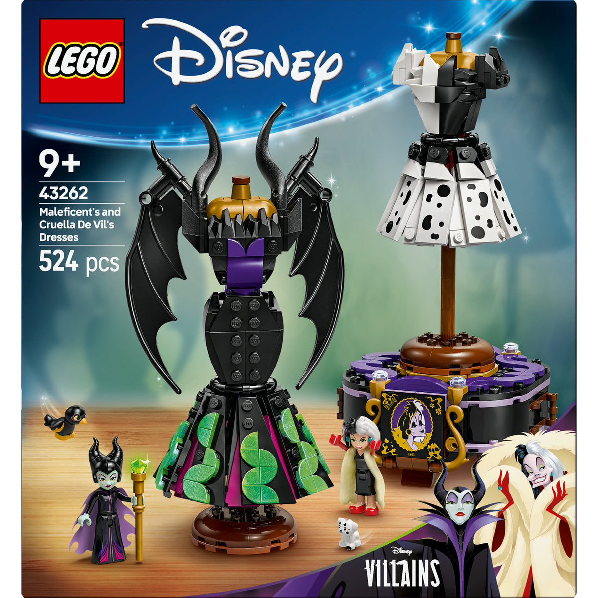 LEGO Disney Villains Maleficent’s and Cruella De Vil’s Dresses 43262