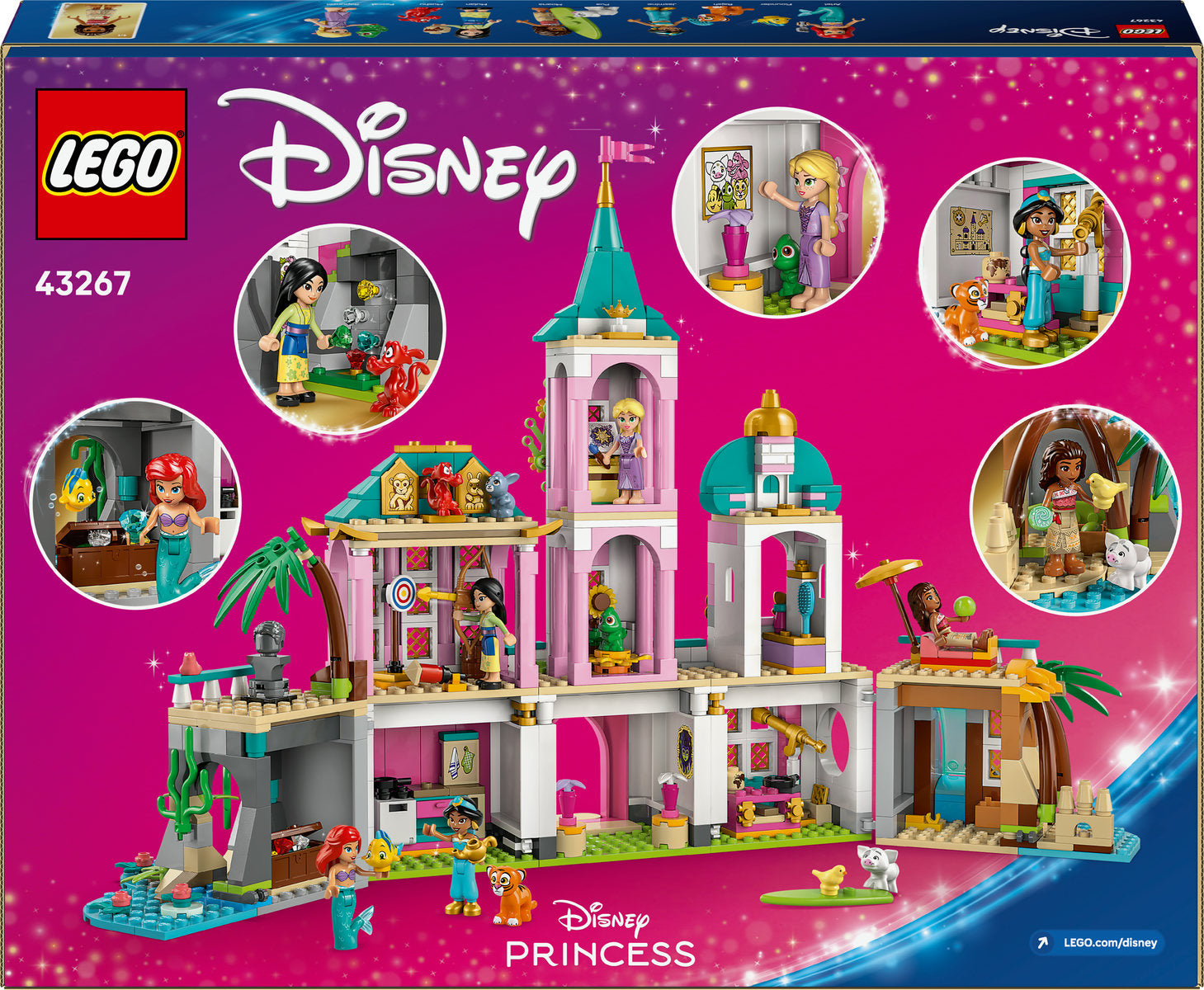 LEGO  Disney Princess Castle & Royal Pets Toy Building Playset 43267