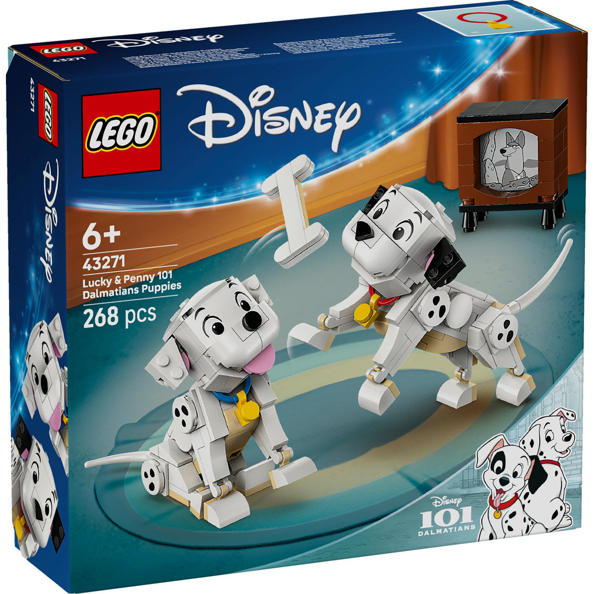 LEGO  Disney Lucky & Penny 101 Dalmatians Puppies Building Toy 43271