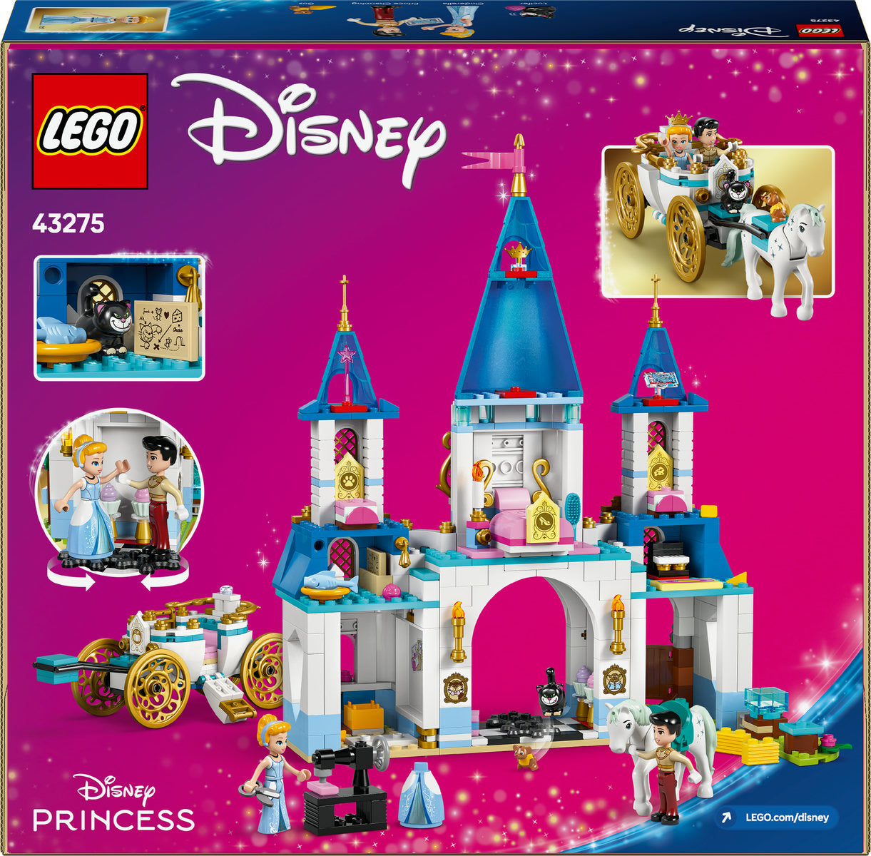 LEGO Disney Princess Cinderella’s Castle & Horse Carriage 43275