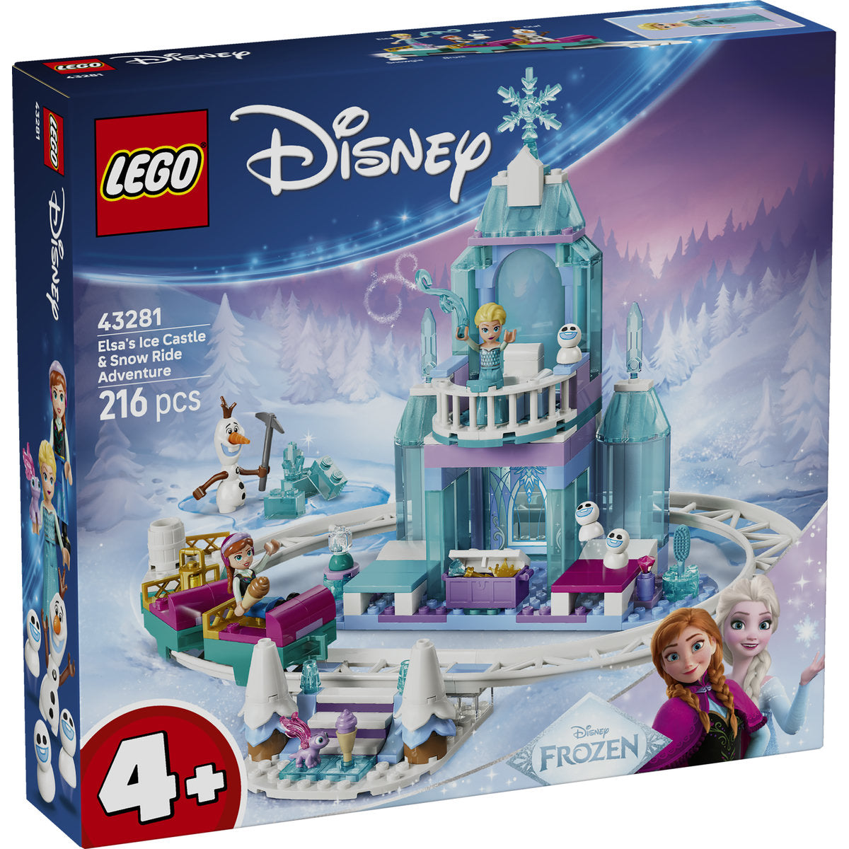LEGO Disney Frozen Elsa’s Ice Castle & Snow Ride Adventure 43281