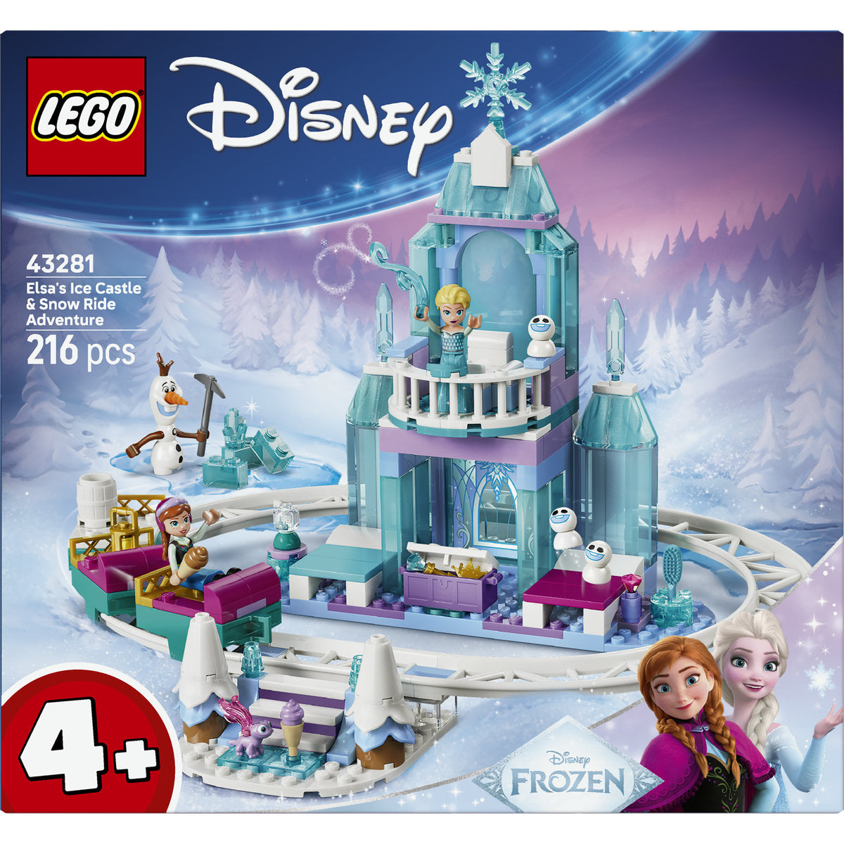 LEGO Disney Frozen Elsa’s Ice Castle & Snow Ride Adventure 43281
