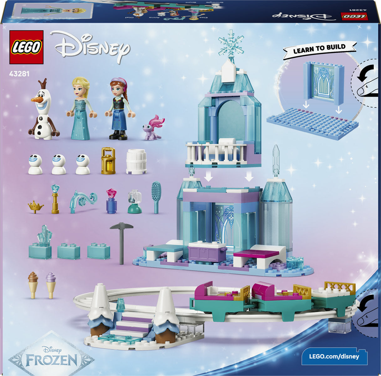 LEGO Disney Frozen Elsa’s Ice Castle & Snow Ride Adventure 43281