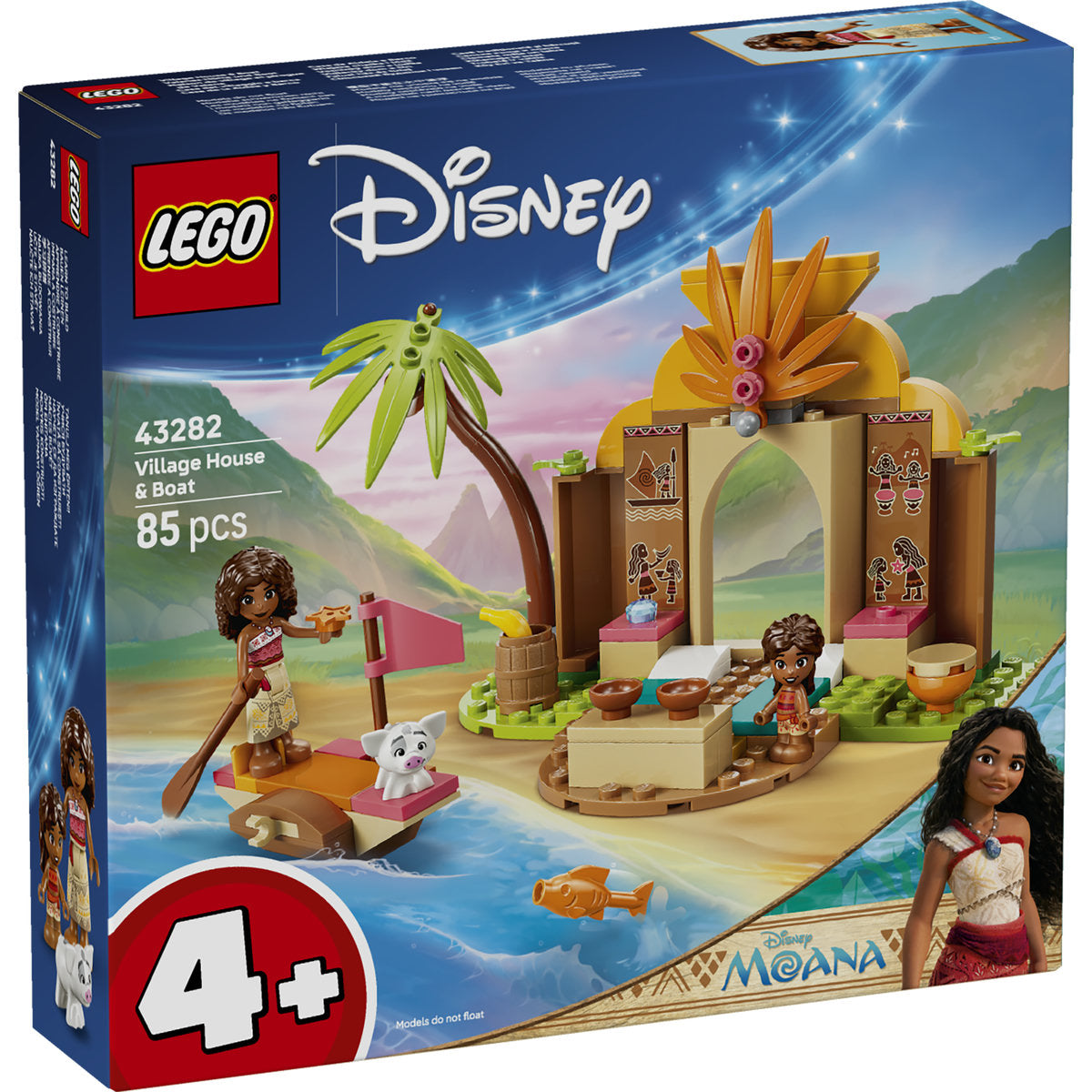 LEGO Disney Moana Village House and Boat Building Set 43282