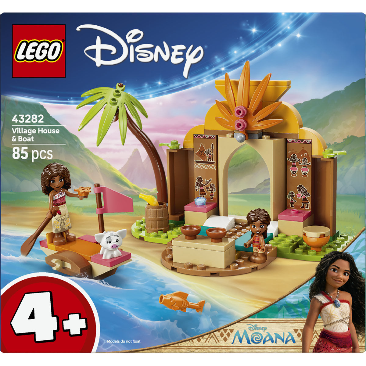 LEGO Disney Moana Village House and Boat Building Set 43282