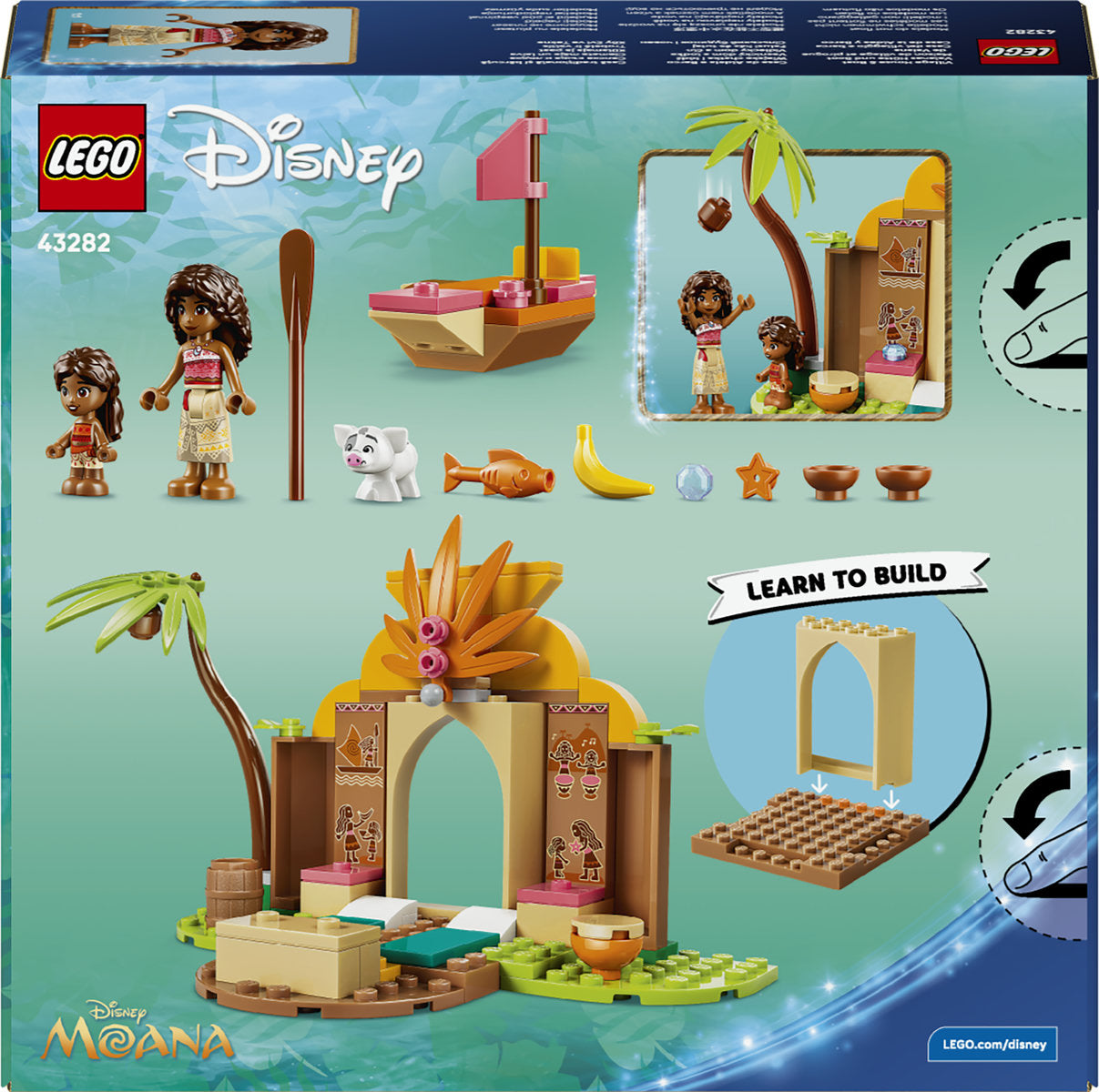 LEGO Disney Moana Village House and Boat Building Set 43282