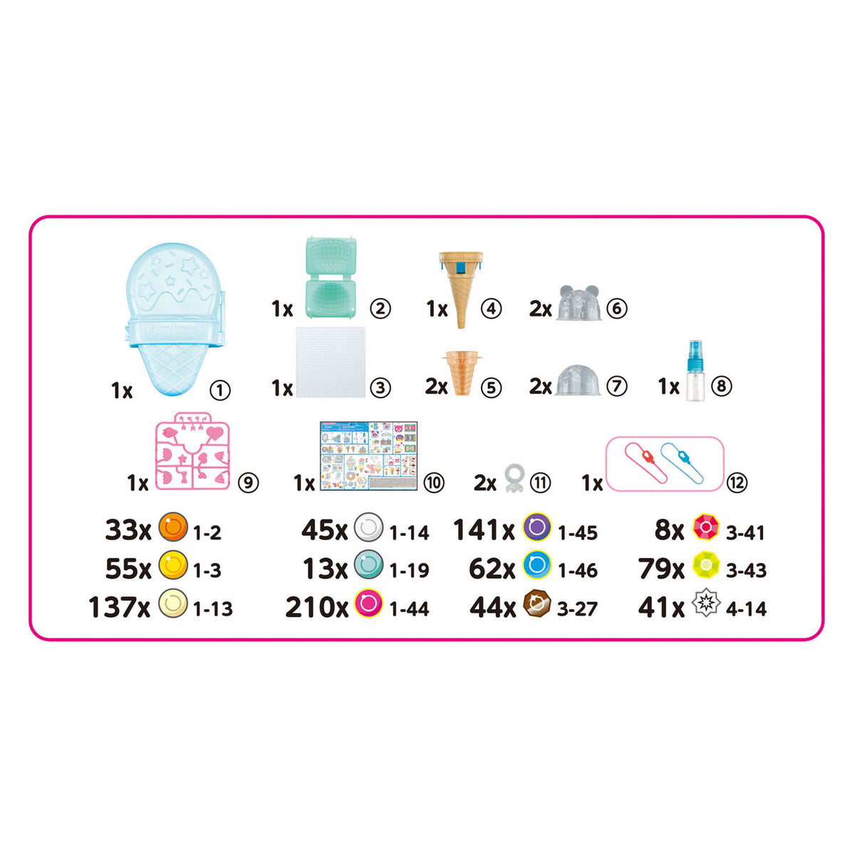 Aquabeads Ice Cream Party Craft Studio Bead Art Set