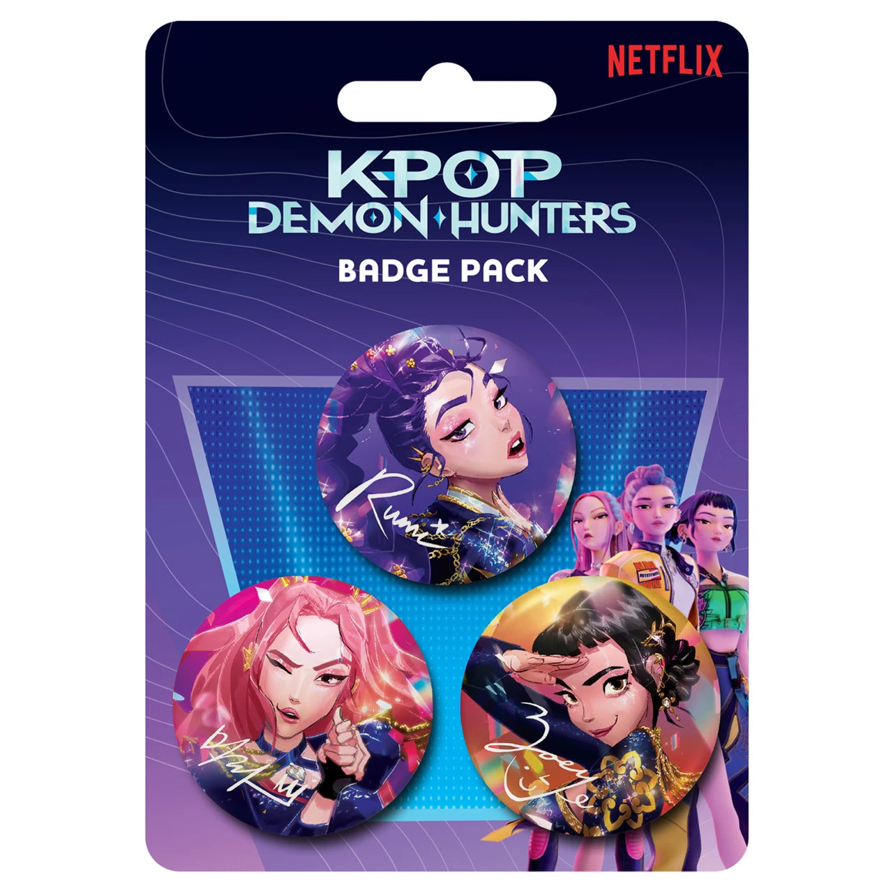 K-Pop Demon Hunters (Huntrix) Badge Pack 3Pcs