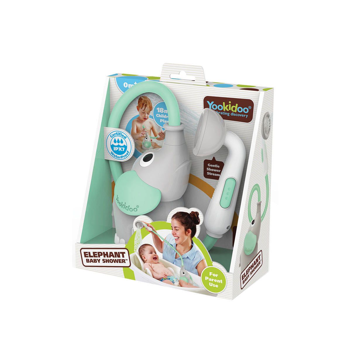 Yookidoo Elephant Baby Shower Bath Toy - Blue