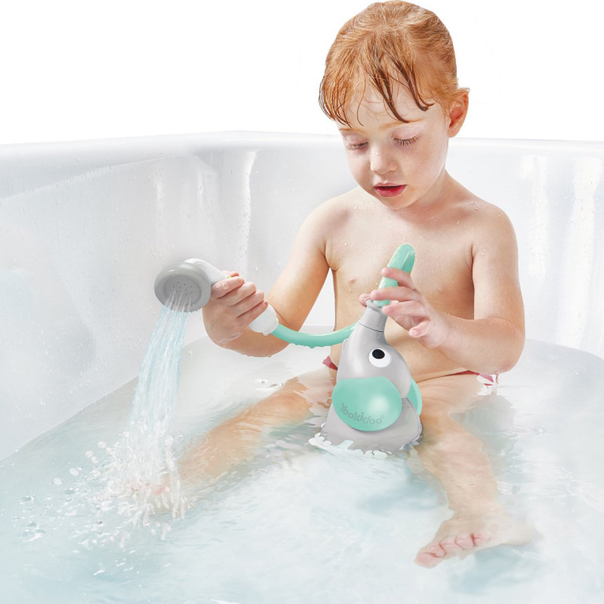 Yookidoo Elephant Baby Shower Bath Toy - Blue