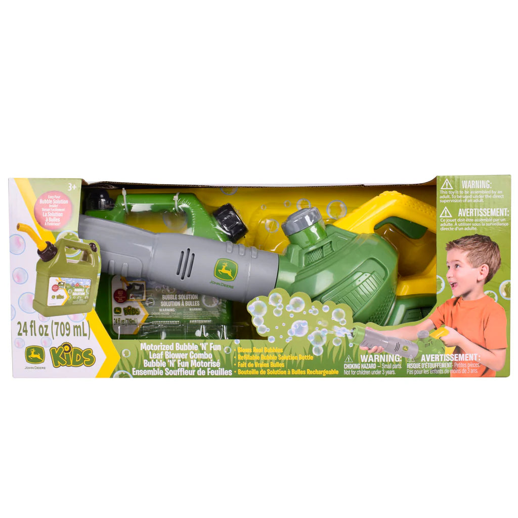 John Deere Bubble Leaf Blower & refill can