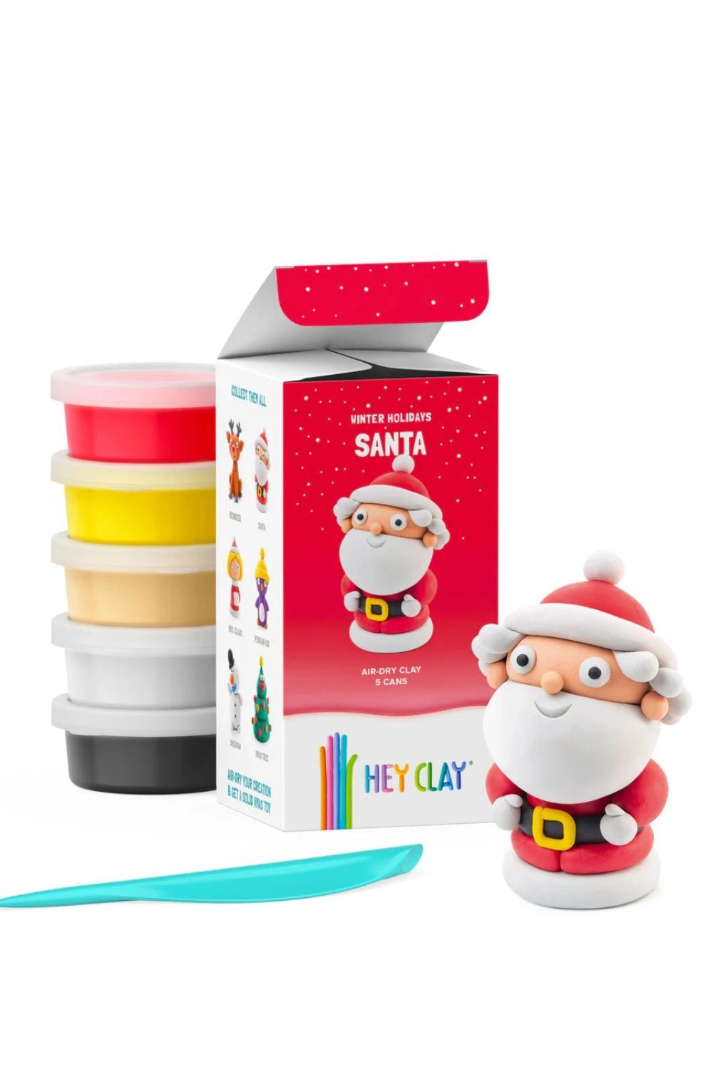 Hey Clay Winter Holiday Santa