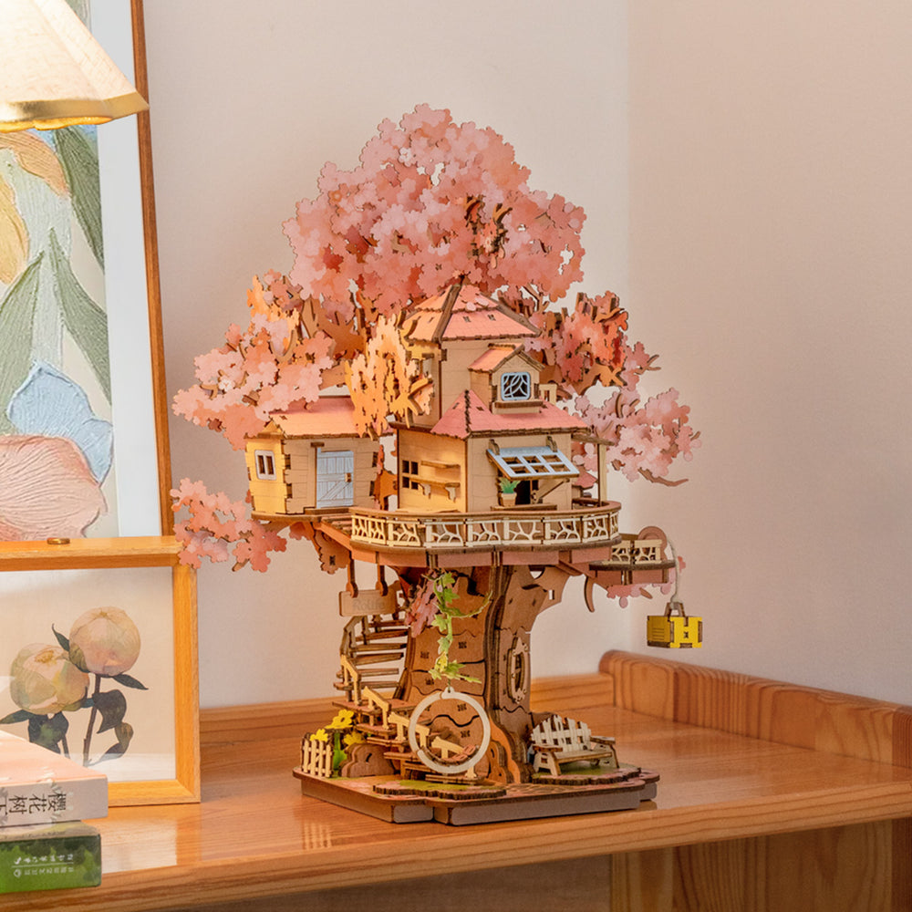 Rolife Sakura Tree House DIY Miniature House Kit