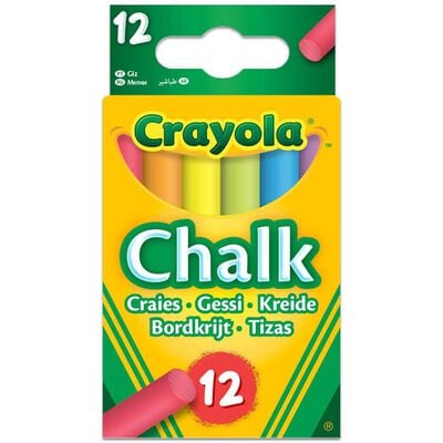 12 Anti Dust Coloured Chalk