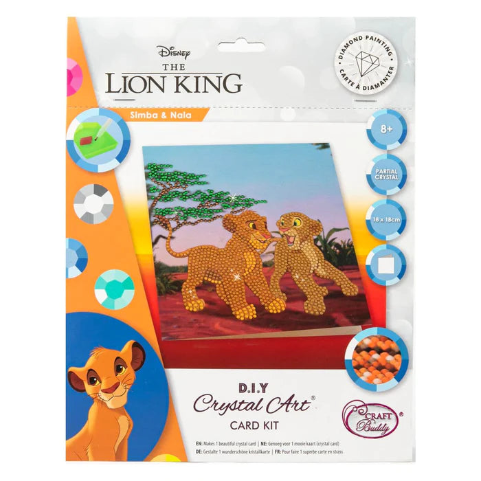 Simba and Nala Crystal Art Card
