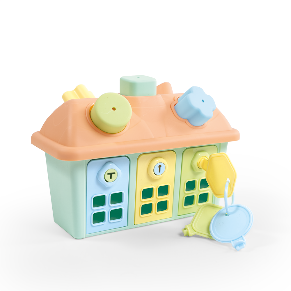 Shape Sorter Happy House With Lockable Doors