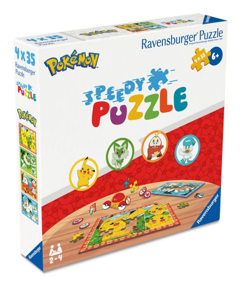 Speedy Puzzle Pokemon 4x35pc Puzzle