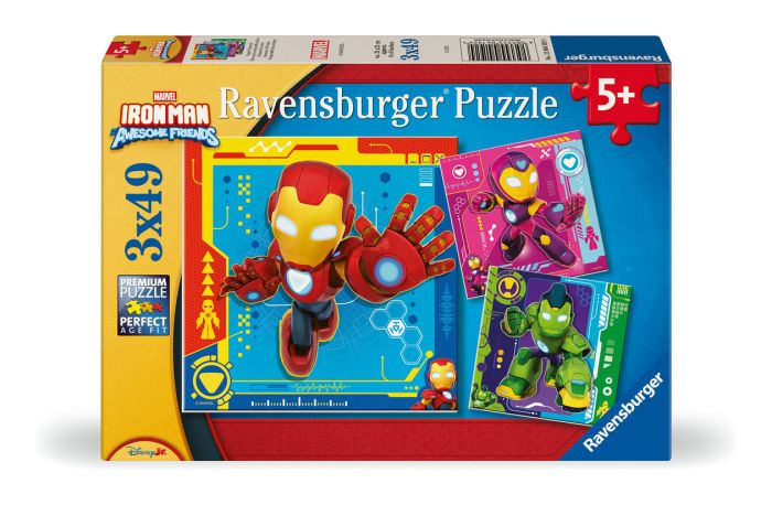 Ravensburger Iron Man & His Awesome Friends 3x49 Piece Jigsaw Puzzle