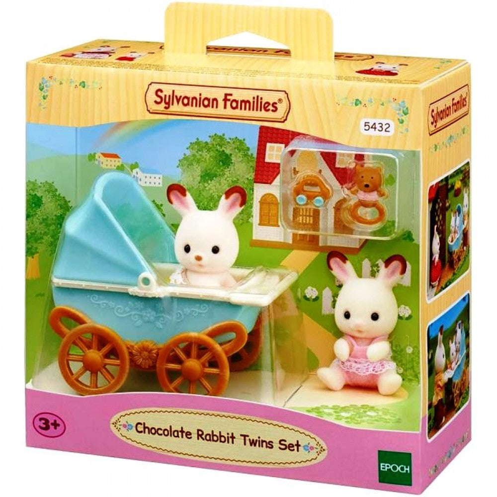 Sylvanian Families Chocolate Rabbit Twins Set