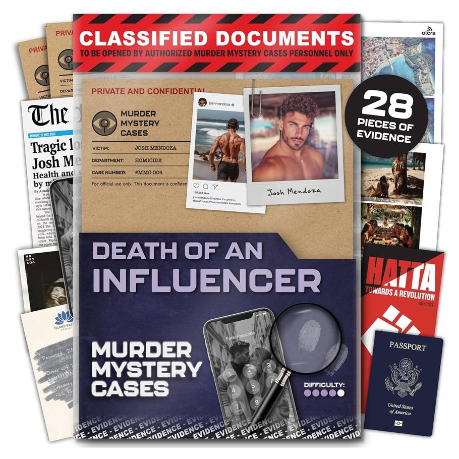 Murder Mystery Cases Death of an Influencer Game