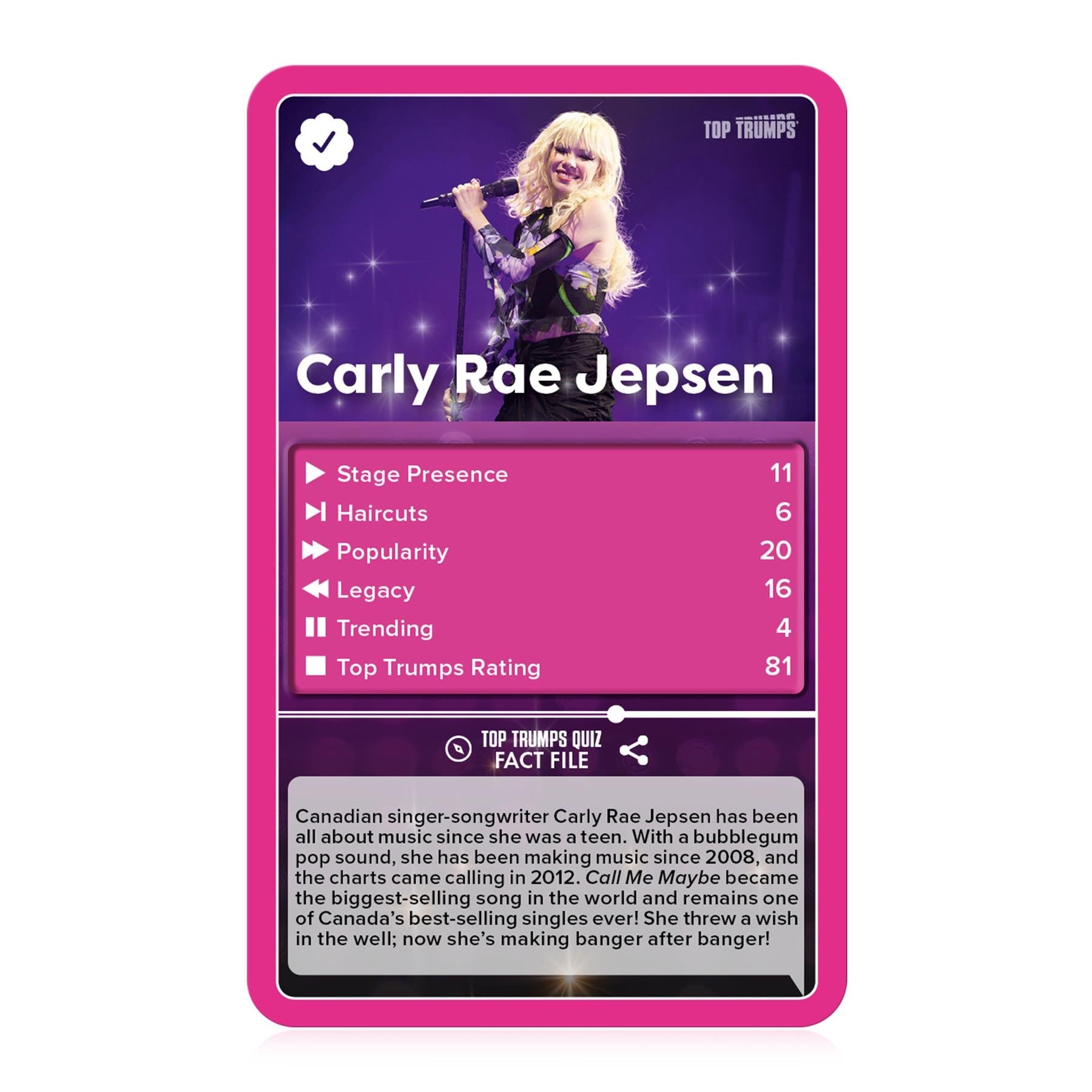 Top Trumps Popstars Specials